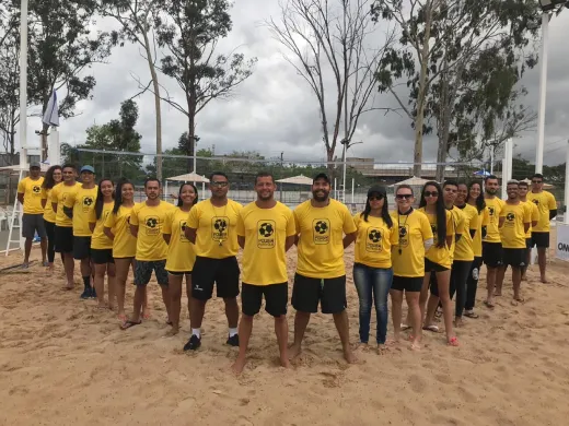 Equipe completa da Power Futevôlei.